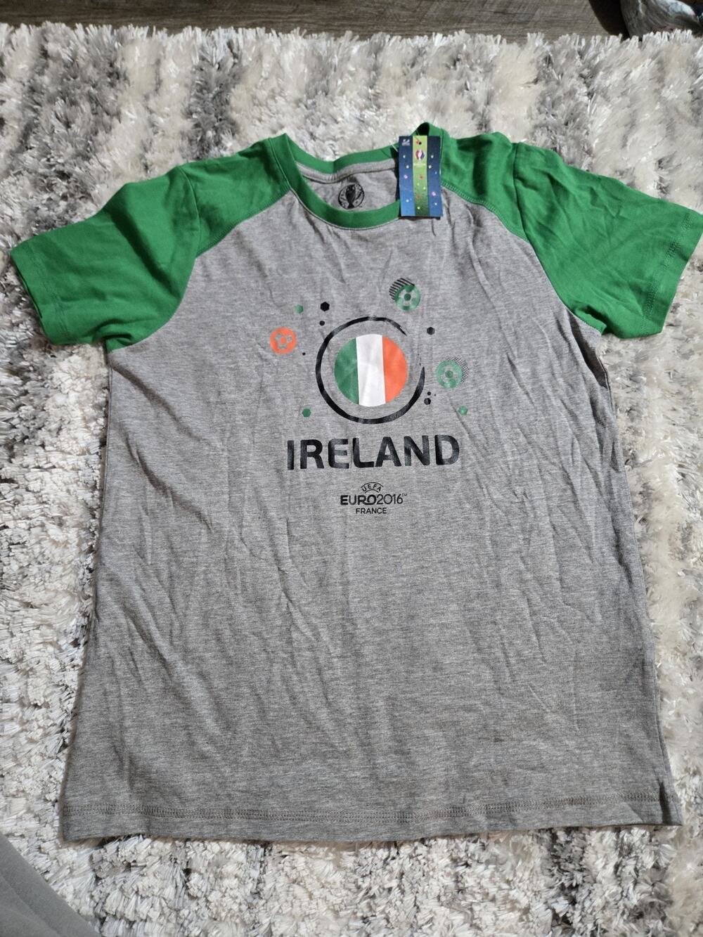 UEFA Euro 2016 France‎ Ireland Soccer T-Shirt Official Licensed Youth XL #562